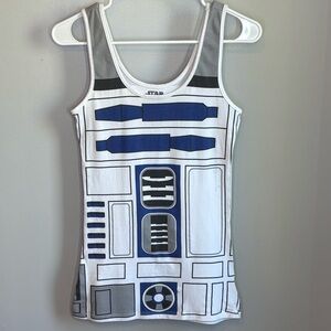 Mighty Fine Star Wars R2 D2 Droid Costume Tank Top Womens L